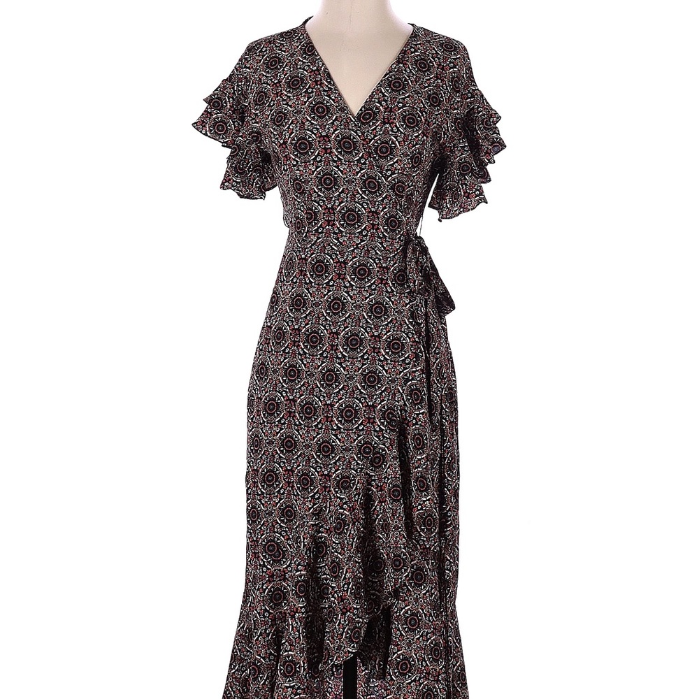 NWT Max Studio High-low crepe wrap dress